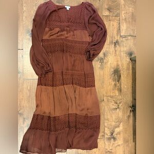 Sundance Catalog - Bohemian Deep Burgundy/Wine Color Dress -8